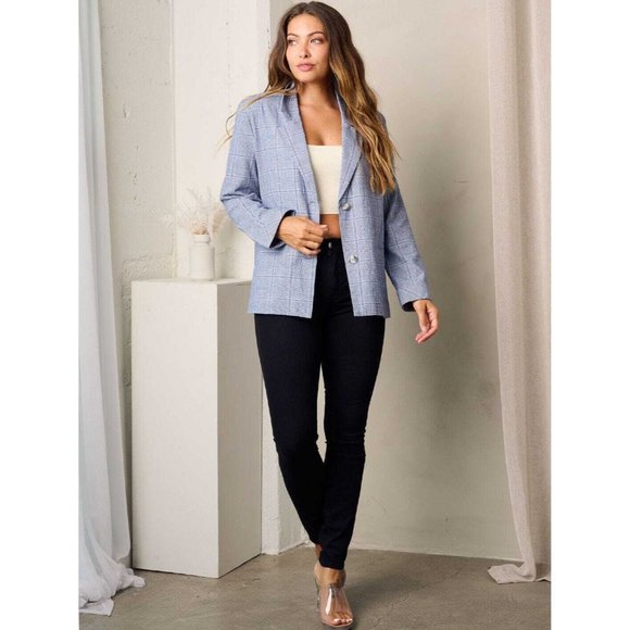 Paper Jackets & Blazers - LAST ONE!! ❤️ Paper Care Long Sleeves Button Closure Checkers Blazer